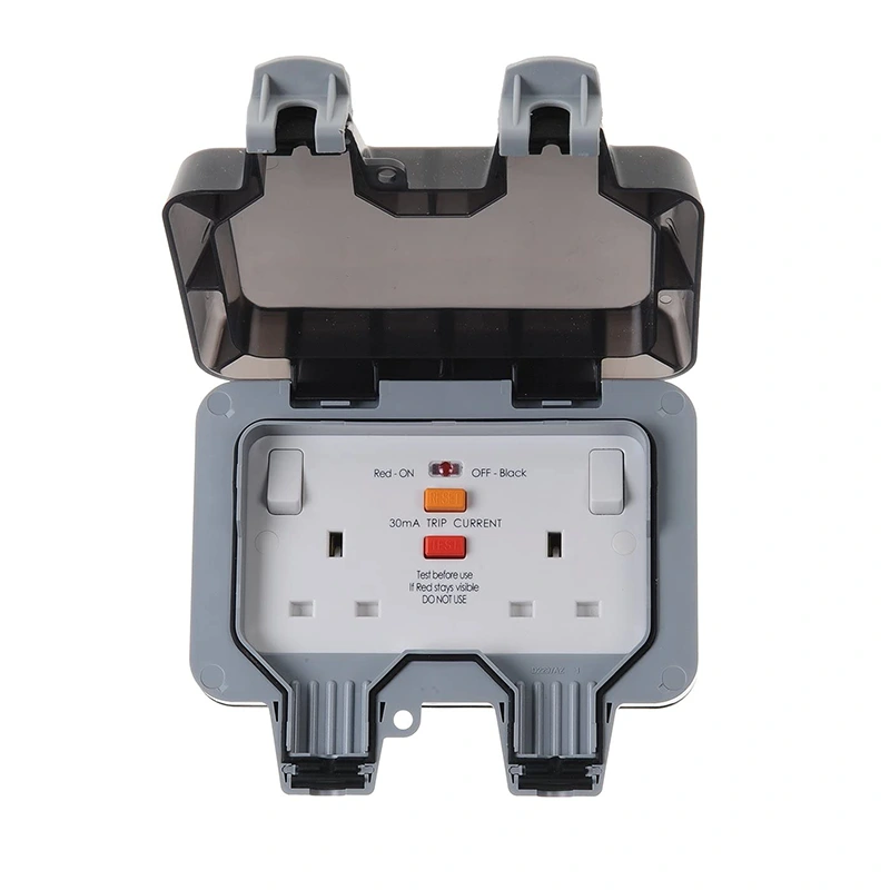 Double Switched 13A 250V Weatherproof Socket